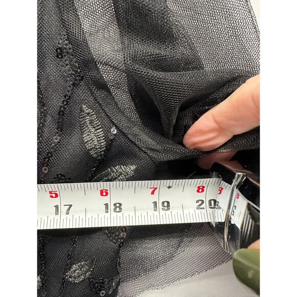 Ever Pretty Black Sequin Mesh Maxi Dress 🖤 NWT XXL Gothic Fairy Formal Gown - Picture 7 of 12